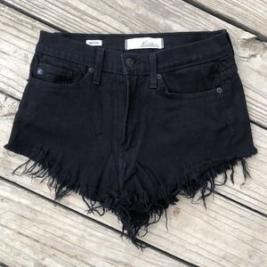 Kancan Black Jean Shorts Women’s SZ 25 Short Shorts Distressed High Rise